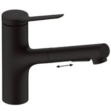 Смеситель Hansgrohe Zesis 74800670 M33 150 для кухонной мойки, черный матовый