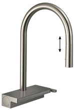 Кухонный смеситель Hansgrohe Aquno Select M81, 73831800, ComfortZone 170, с вытяжным изливом, 3 режима струи, под сталь