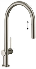Кухонный смеситель Hansgrohe Talis M54, 72802800, с вытяжным изливом, под сталь