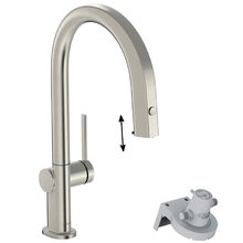 Смеситель Hansgrohe Aqittura 76803800 M91 для кухонной мойки, с вытяжным изливом, с подключением к фильтру, сталь