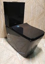 Напольный унитаз CeramaLux NS 2170-18 35 х 66.5 х 84 см безободковый, сиденье DP, Soft Close, цвет черный