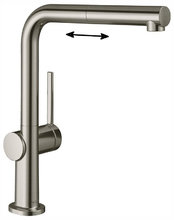 Смеситель Hansgrohe Talis 210 M54, для кухонной мойки, с вытяжным изливом, под сталь, 2808800