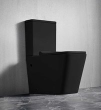 Напольный унитаз CeramaLux 2171MB 33.5 х 60.5 х 81 см безободковый, сиденье DP, Soft Close, цвет черный матовый