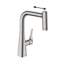 Смеситель для кухни Hansgrohe Metris 14834000 с выдвижным изливом 220, хром