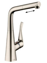 Смеситель Hansgrohe Metris 14821800 для кухонной мойки, под сталь
