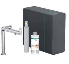 Смеситель Hansgrohe Aqittura SodaSystem, 76810000, для кухонной мойки, с системой фильтрации и газирования воды, хром