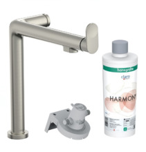 Смеситель Hansgrohe Aqittura 76802800, для кухонной мойки, с функцией фильтрации и минерализации, цвет нержавеющая сталь
