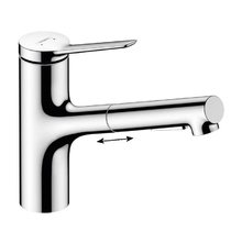 Смеситель Hansgrohe Zesis, Eco 74810000, для кухонной мойки, с вытяжным душем, цвет хром