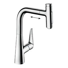 Смеситель Hansgrohe Talis Select, 73868000, для кухонной мойки, с вытяжным изливом, цвет хром