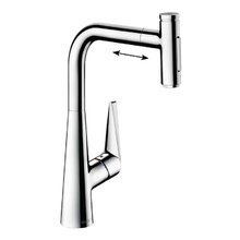Смеситель Hansgrohe Talis Select, 73867000, для кухонной мойки, с вытяжным изливом, цвет хром