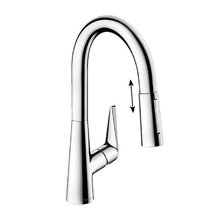 Смеситель Hansgrohe Talis 73850000, для кухонной мойки, с вытяжным изливом, цвет хром