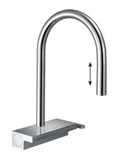 Смеситель Hansgrohe Aquno Select 73837000, для кухонной мойки, с вытяжным изливом, цвет хром