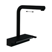 Смеситель Hansgrohe Aquno Select 73836670, для кухонной мойки, с вытяжным изливом, цвет черный матовый