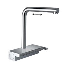 Смеситель Hansgrohe Aquno Select 73836000, для кухонной мойки, с вытяжным изливом, цвет хром