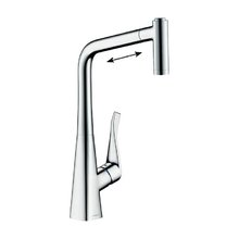 Смеситель Hansgrohe Metris Eco, 73824000, для кухонной мойки, с вытяжным изливом, цвет хром
