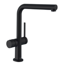 Смеситель Hansgrohe Talis 72827670, для кухонной мойки, с запорным вентилем, цвет черный матовый