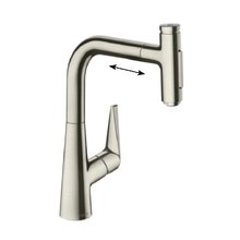 Смеситель Hansgrohe Select 72824800, для кухонной мойки, с вытяжным изливом, цвет нержавеющая сталь