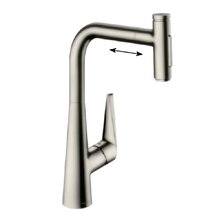 Смеситель Hansgrohe Select 72823800, для кухонной мойки, с вытяжным изливом, цвет нержавеющая сталь