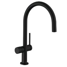 Смеситель Hansgrohe Talis M54 72805670, для кухонной мойки, с запорным вентилем, цвет черный матовый