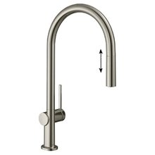 Смеситель Hansgrohe Talis M54, 72803800, для кухонной мойки, с вытяжным изливом, цвет нержавеющая сталь