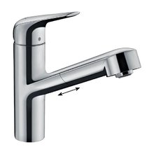 Смеситель Hansgrohe Focus M42, sBox 71829000, для кухонной мойки, с вытяжным изливом, цвет хром