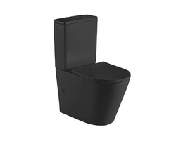 Напольный унитаз CeramaLux 2179MB 35.5 х 61.5 х 82 см безободковый, сиденье DP, Soft Close, цвет черный матовый