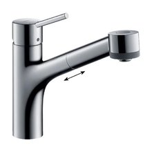 Смеситель Hansgrohe Talis M52, Eco, для кухонной мойки, с вытяжным изливом, цвет хром, 32845000