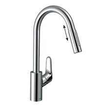 Смеситель Hansgrohe Focus M41, Eco, для кухонной мойки, с вытяжным изливом, цвет хром, 31833000