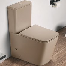 Унитаз компакт Ceramalux NС, безободковый, крышка микролифт, капучино, 2170AXMC