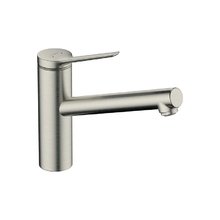 Смеситель Hansgrohe Zesis 74806800 M33, LowPressure, для кухонной мойки, с вытяжным изливом, сталь