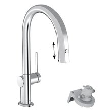Смеситель Hansgrohe Aqittura M91 для кухонной мойки, с вытяжным изливом, с подключением к фильтру, хром, 76803000