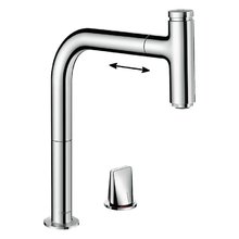 Смеситель Hansgrohe Metris Select M71 73804000 для кухни, один режим струи, хром