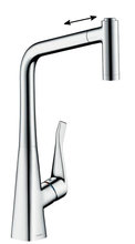 Смеситель Hansgrohe Metris 320 2jet 73801000 для кухонной мойки, хром