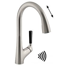 Смеситель Jacob Delafon Malleco E77748-VS, для кухонной мойки, сенсорный, с выдвижным изливом, матовый хром