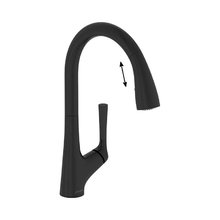 Смеситель Jacob Delafon Malleco для кухонной мойки, с выдвижным изливом, черный матовый, E562-BL