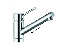 Смеситель Kludi Scope 339310575 для кухни с выдвижным изливом, хром