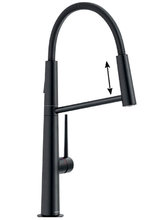 Смеситель для кухни Nobili Levante MV123300BM, с выдвижным изливом, цвет черный матовый