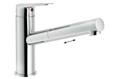 Смеситель Nobili Blues BS101117CR для кухни, с вытяжным изливом, цвет хром