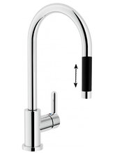 Смеситель Nobili ABC для кухни, с вытяжным изливом, цвет хром, AB87137/1CR