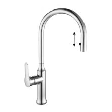 Смеситель для кухонной мойки Ravak KM 017.00, с выдвижным изливом, хром, X070078