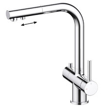 Смеситель Timo Saona 2356/00FL для кухонной мойки с выдвижным изливом, под фильтр, хром