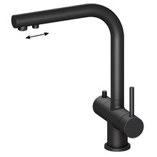 Смеситель Timo Saona 2356/03FL для кухонной мойки с выдвижным изливом, под фильтр, чёрный матовый