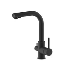 Смеситель Timo Saona 2376/03F для кухонной мойки, под фильтр, чёрный матовый