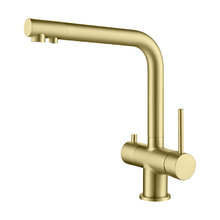 Смеситель Timo Saona 2396/17F для кухонной мойки, под фильтр, золото матовое