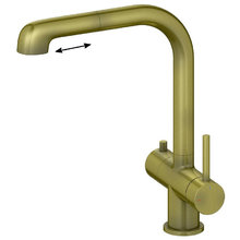 Смеситель Timo Saona для кухонной мойки с выдвижным изливом, под фильтр, античная бронза, 2346/02FL