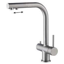 Смеситель Timo Saona 2356/18FL для кухонной мойки с выдвижным изливом, под фильтр, черное золото