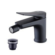 Смеситель для биде Lemark Bronx LM3708BL, с донным клапаном, черный