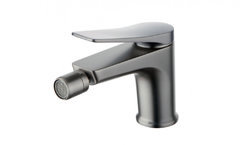 Смеситель для биде Lemark Bronx LM3708GM, с донным клапаном, графит