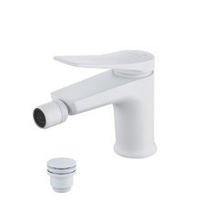 Смеситель для биде Lemark Bronx LM3708MW, с донным клапаном, белый