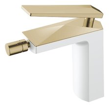 Смеситель Boheme Venturo 386-W для биде, белый, золото